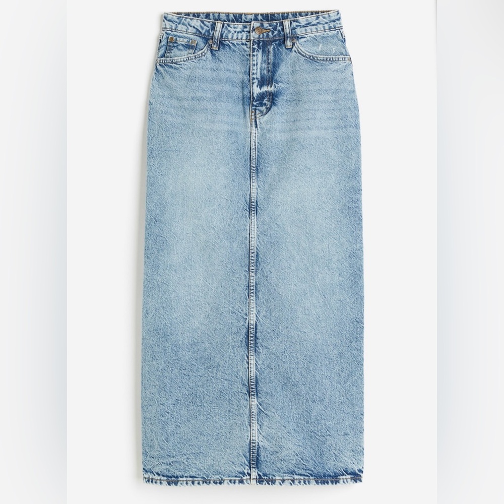 H&M Denim Midi Skirt XS